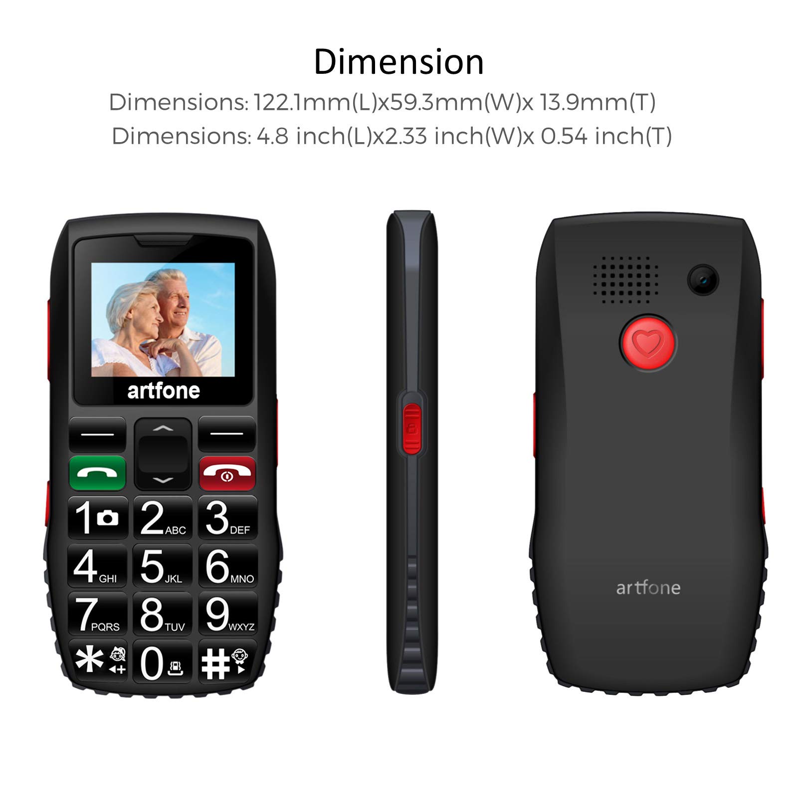 Buy Artfone Big Button Mobile Phone for Elderly,Upgraded GSM Mobile