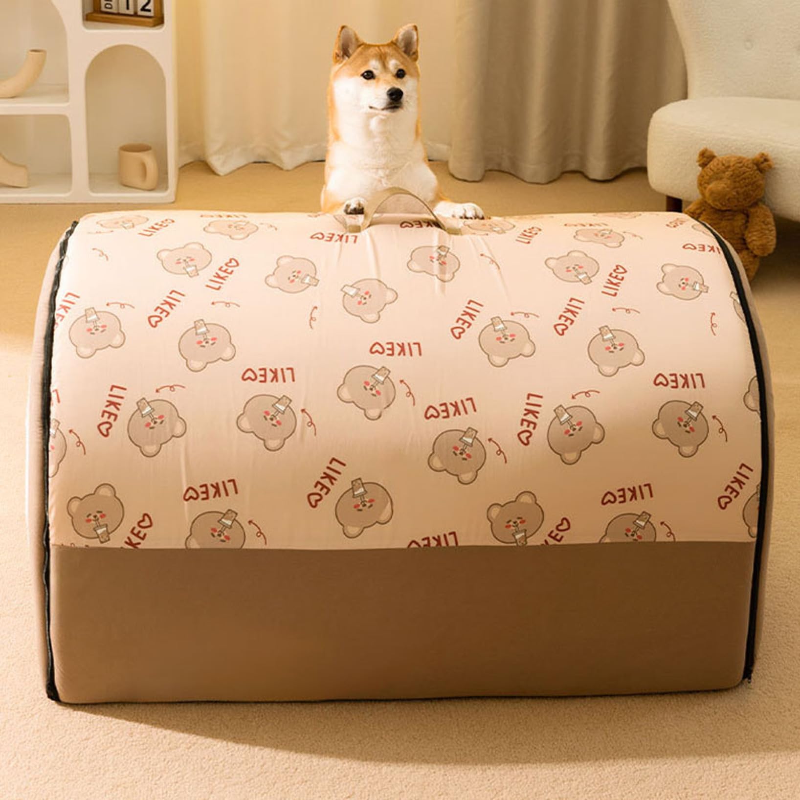 Amazon | [JUI3N] 犬 猫 ベッド ドーム 90*65cm ハウス マット ペット