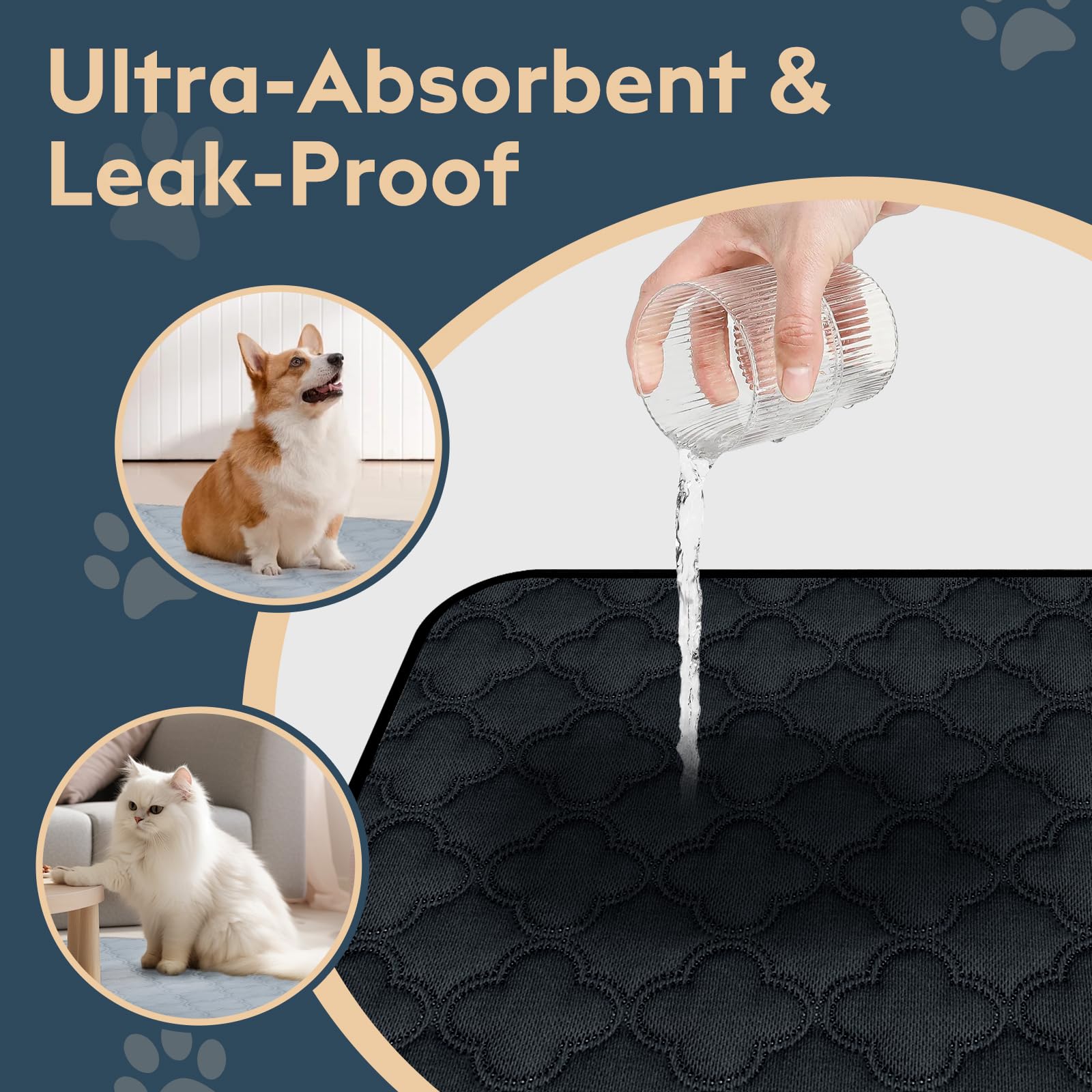 Puppy Essentials KAKOLOPT Guinea Pig Cage Liners Absorbent Bedding