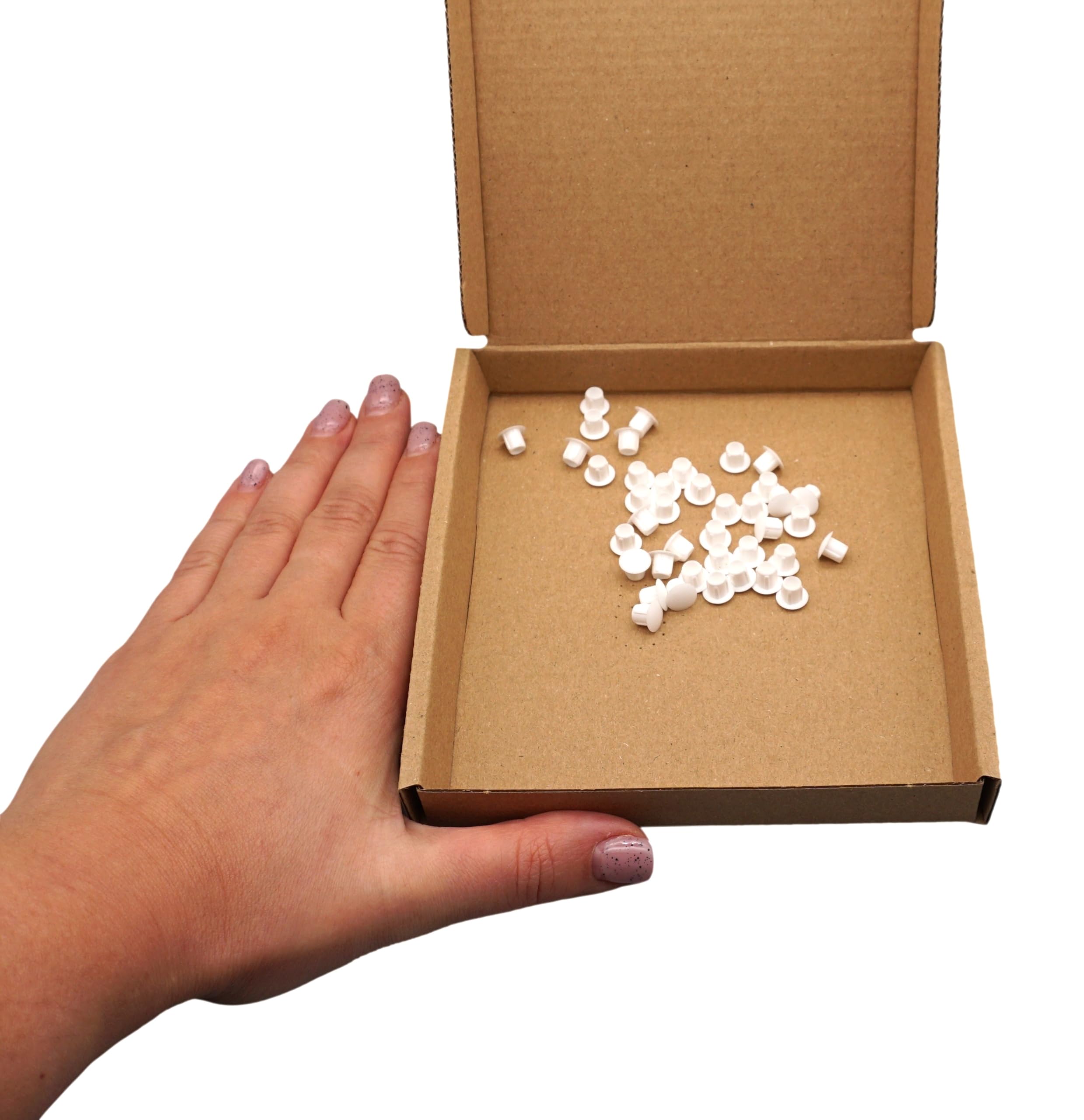 SKIR'CO (40 pcs) White Plastic Hole Plugs 5 mm, Drill Hole Cover Caps, Furniture Hole Plug, Screw Hole Plugs - Image 4