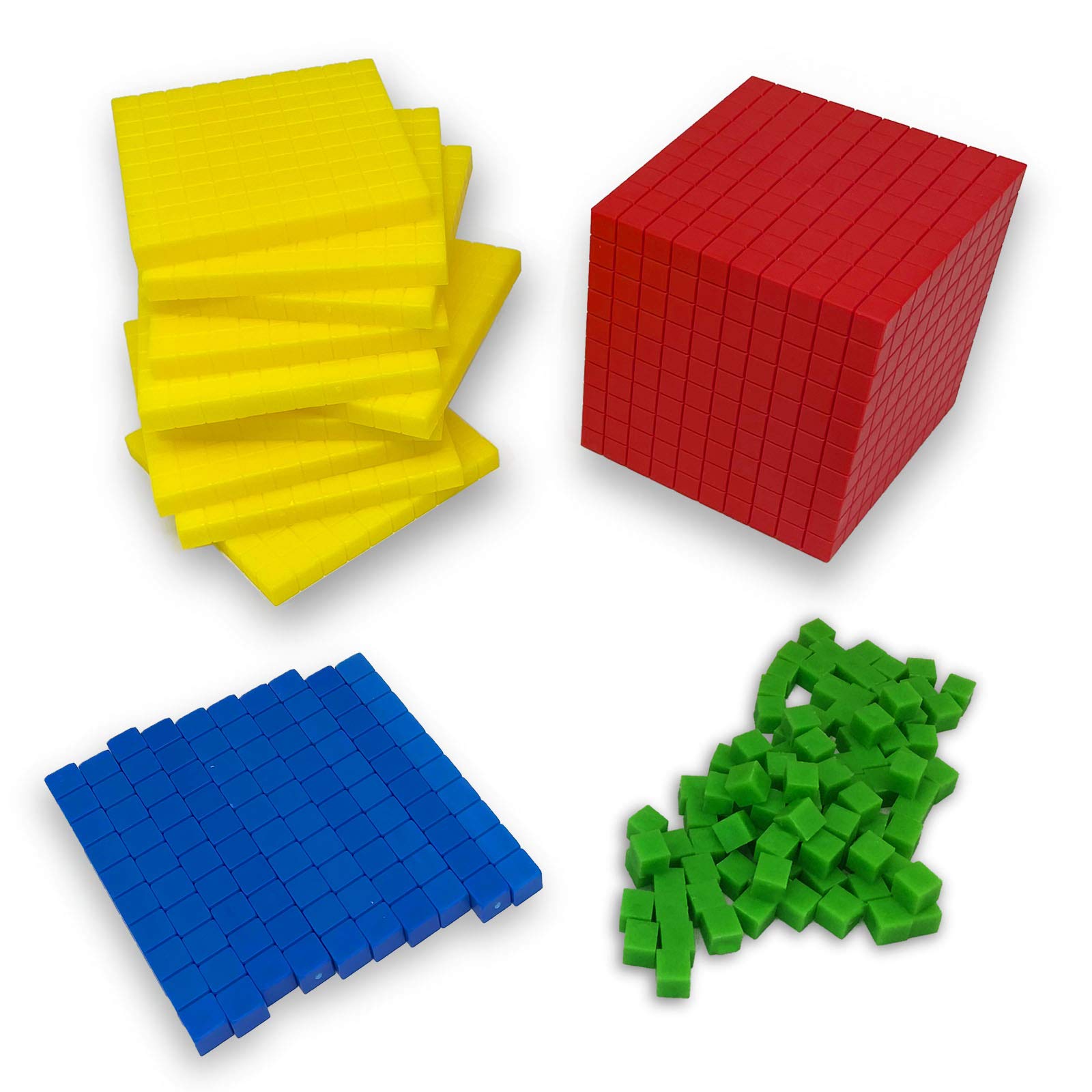Amazon.com: Oaklaw Base Ten Blocks for Early Math, Educational Counting  Toy-Math Cubes in Homeschool, Math Cubes for Early Childhood Math Skills :  Toys & Games