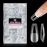 Vista 15 de UNA GELLA - Puntas de uñas de gel suave para pegar de 1.4 fl oz de secado por lámpara, permanente, pegamento de uñas fuerte para uñas acrílicas