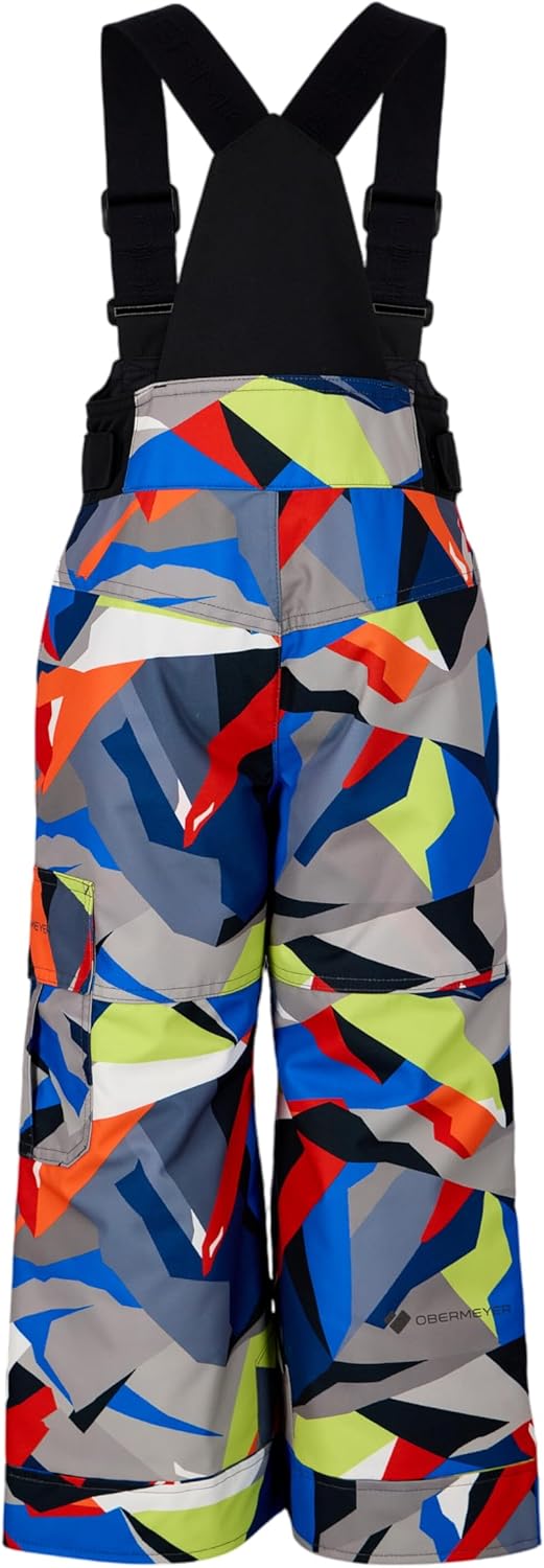 Obermeyer Boys Volt Print Snow Bib Pants, Insulated and Waterproof with Kids I-Grow System