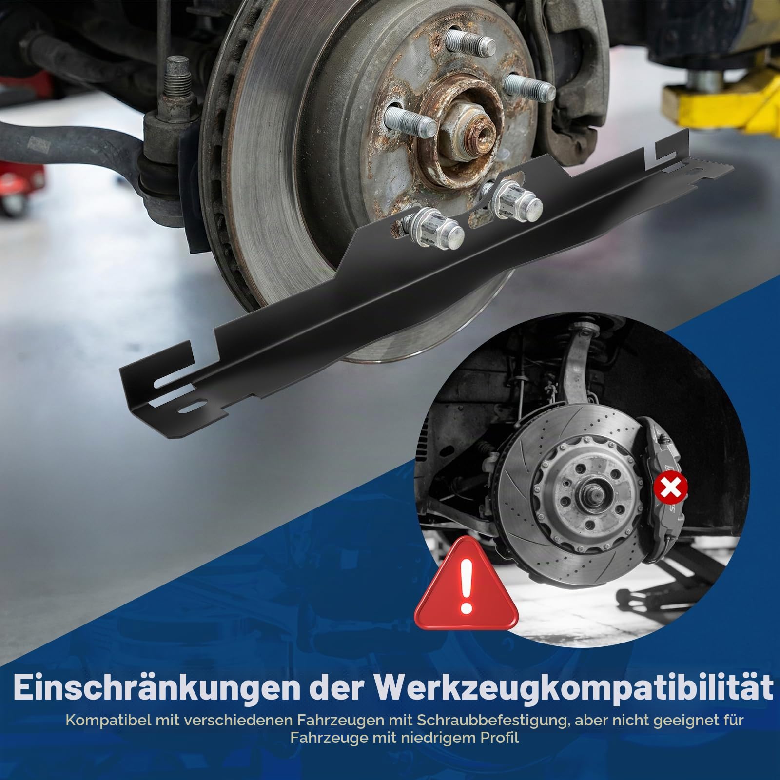 Auto Achsmesswerkzeug, Achsmessplatte aus Edelstahl mit 2 Maßbändern, Präzises Spurvermessungs Werkzeug zur Spureinstellung für Auto SUV LKW, Robust mit Anti-Rutsch-Nut & Aufhängeloch