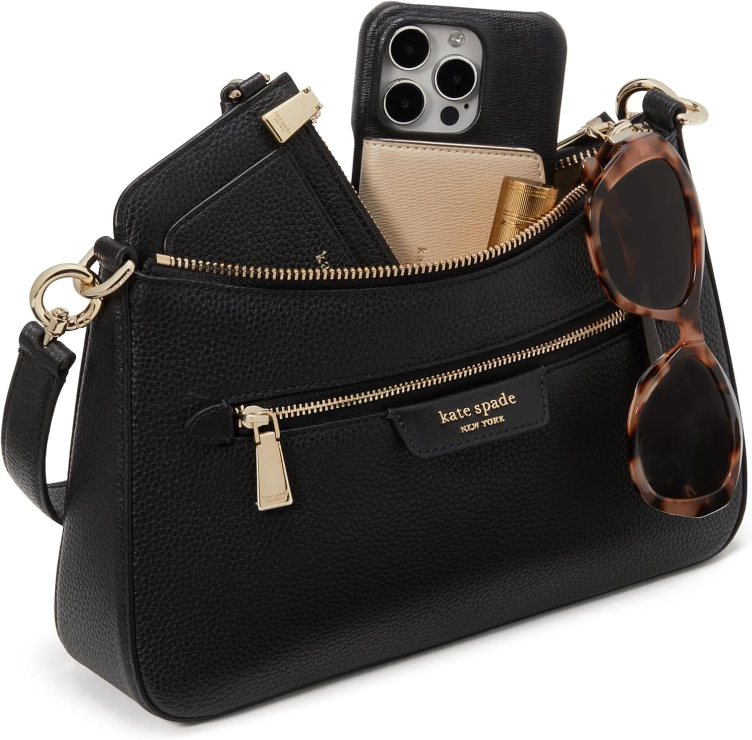 kate spade new york womens Hudson Pebbled Leather Convertible Crossbody - Image 6