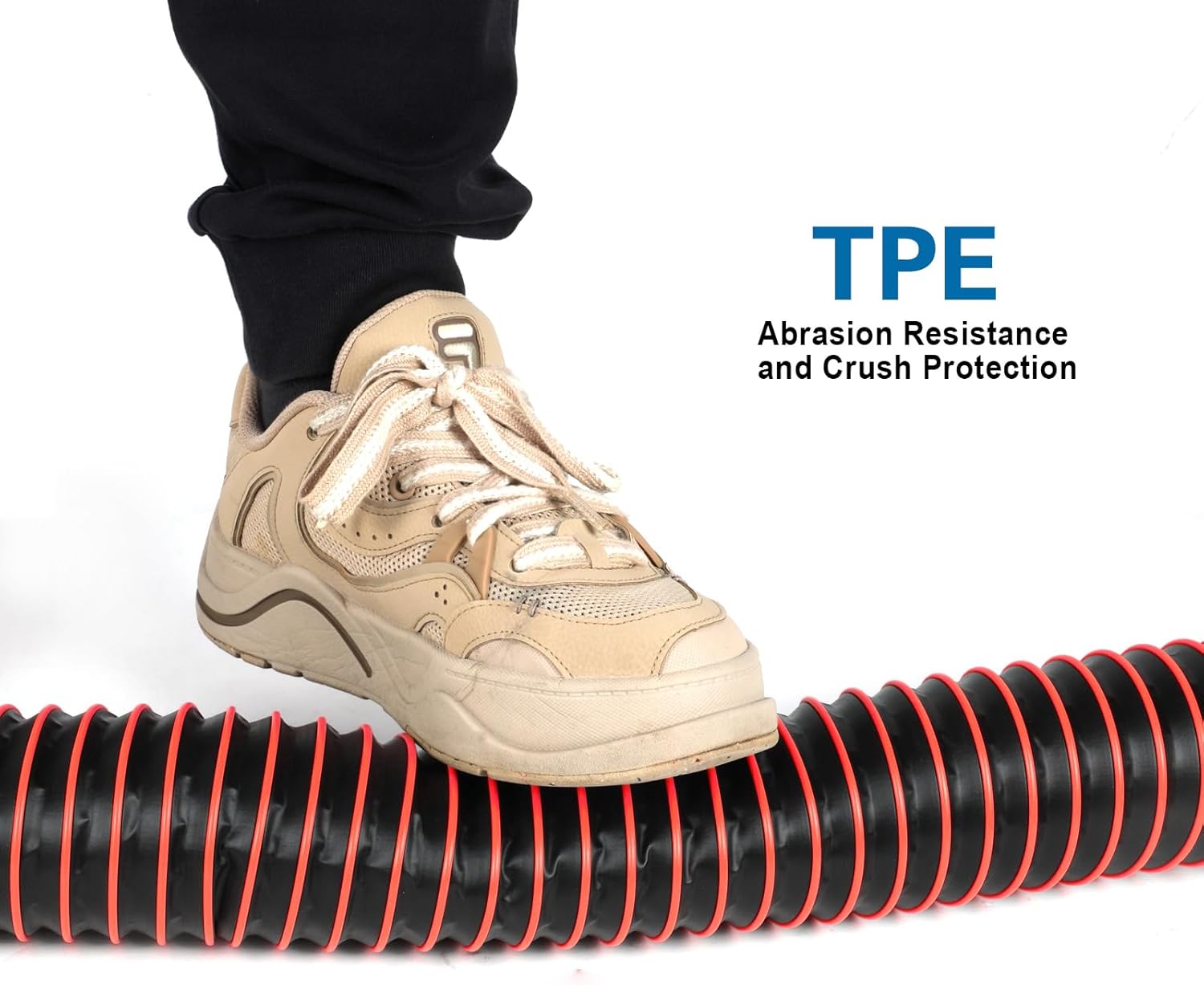 15FT RV Sewer Hose Extension, EXTREME Heavy Duty 24 Mil TPE Material for Abrasion Resistance and Crush Protection, Camper Sewer Extension Hose with Caps, Red
