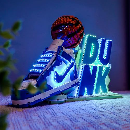 Kit d'éclairage à distance compatible avec Lego Nike Dunk x L'EGO Set 43008 (pas de modèle), kit d'éclairage LED compatible avec Lego 43008 Nike Dunk x Set de jouets créatifs - 7