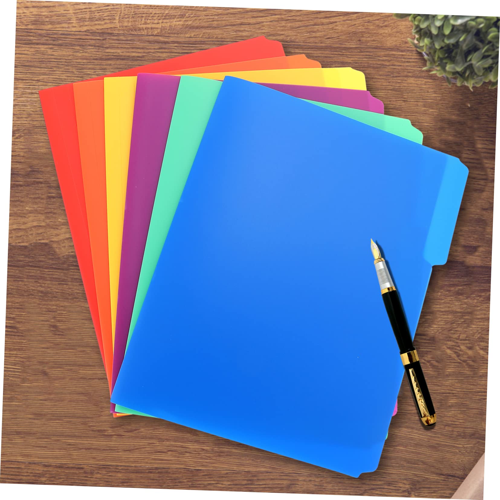 Uonlytech 5 Ensembles Lot De Dossiers Plastique Colorés Classeur Et Pratique Pour Bureau École Et Organisation De Documents 6 Pièces * 5