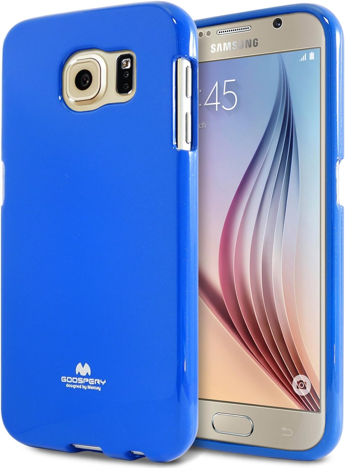 Goospery Pearl Jelly for Samsung Galaxy S6 Case (2015) Slim Thin Rubber Case (Navy Blue) S6-JEL-NVY