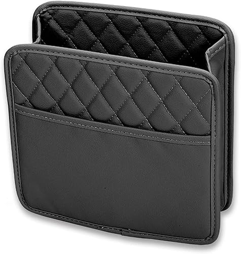 Miniatura 7 de Organizador de respaldo de asiento de automóvil, de piel sintética, bolsillo de almacenamiento para colgar del asiento trasero del vehículo,