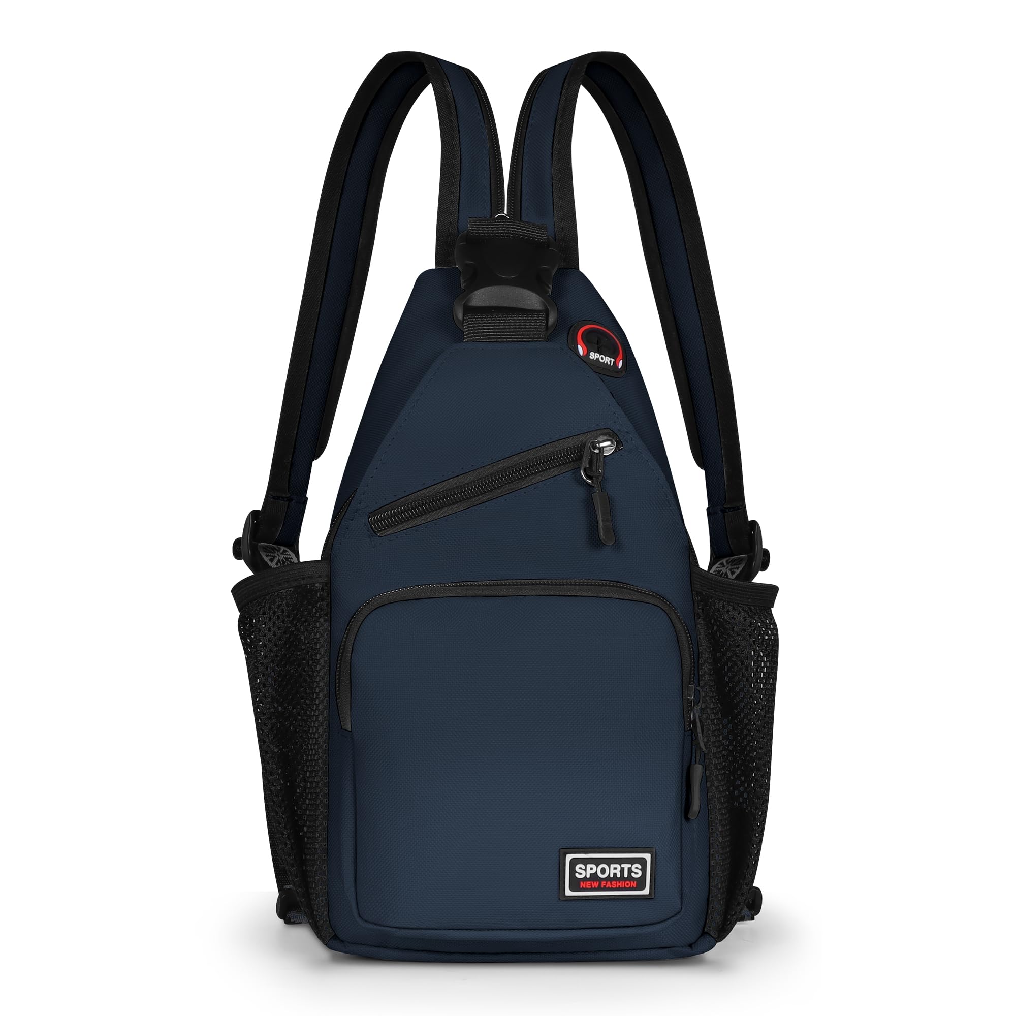 Geestock Brusttasche für Herren und Damen, 2 in 1 Klein Rucksack Wasserdichte Umhängetasche, Leichte Crossbody Bag für Outdoor, Reisen & Alltag (Marineblau)