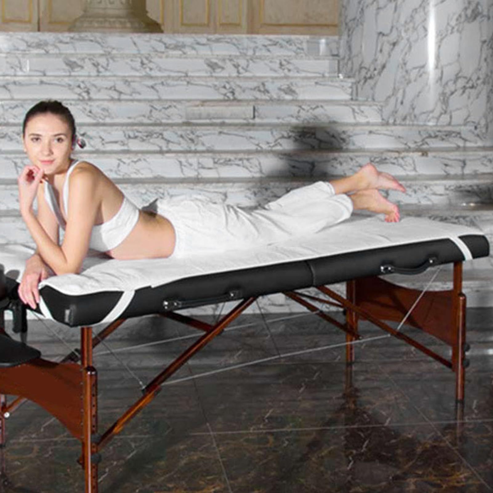 Calentador De Cama De Masaje 10 Velocidades Temperatura Ajustable para Camillas SPA
