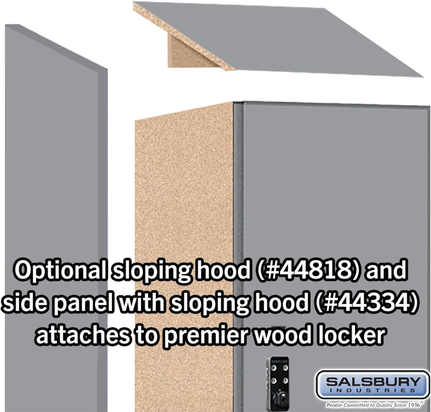 Salsbury Industries 18" Wide Wood Locker - Triple Tier - 1 Wide - 6 Feet High - 18" Deep - Winter Fog - Resettable Combination Locks