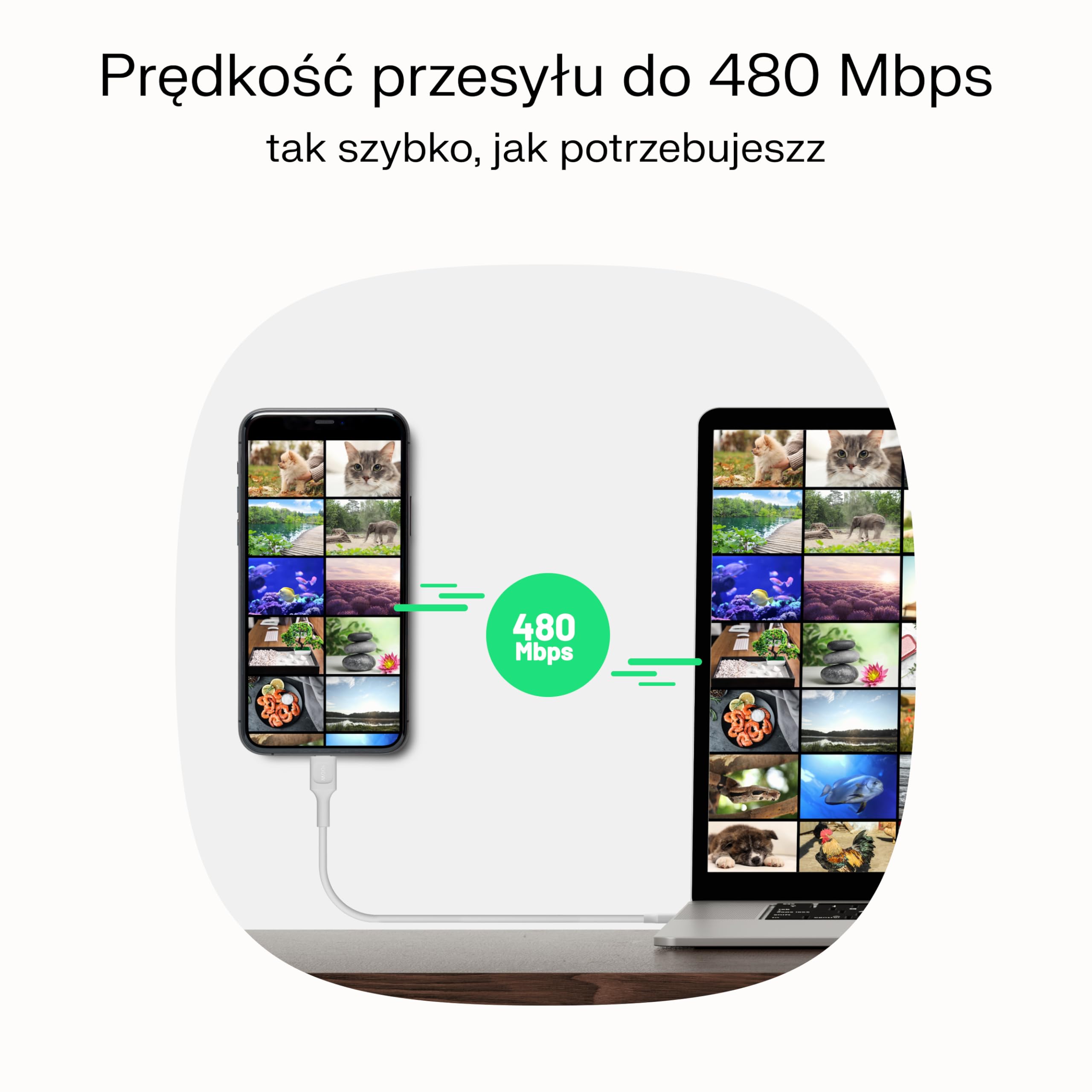 Green Cell PowerFlex kabel USB-C 100 W, 30 cm, krótki kabel do ładowania USB C na USB C, elastyczny, miękki kabel silikonowy do powerbanku, iPhone 16, iPada, MacBooka – 480 Mbps (czarny, 30)