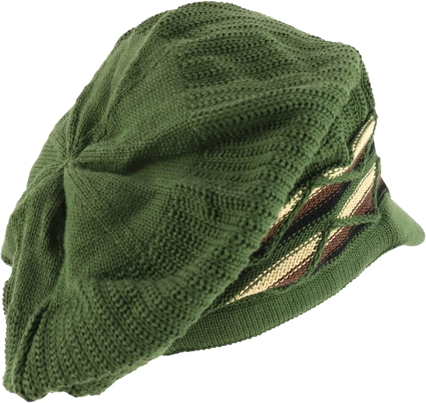 Armycrew 100% Cotton Rasta Slouchy Dreadlock Jamaica Long Knit Beanie Visor - Image 2