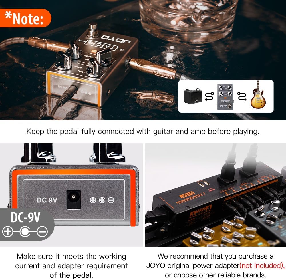JOYO Overdrive Pedal R Series Low Gain OD Classic Amp Sound for Electric Guitar Effect (Tai Chi R-02)