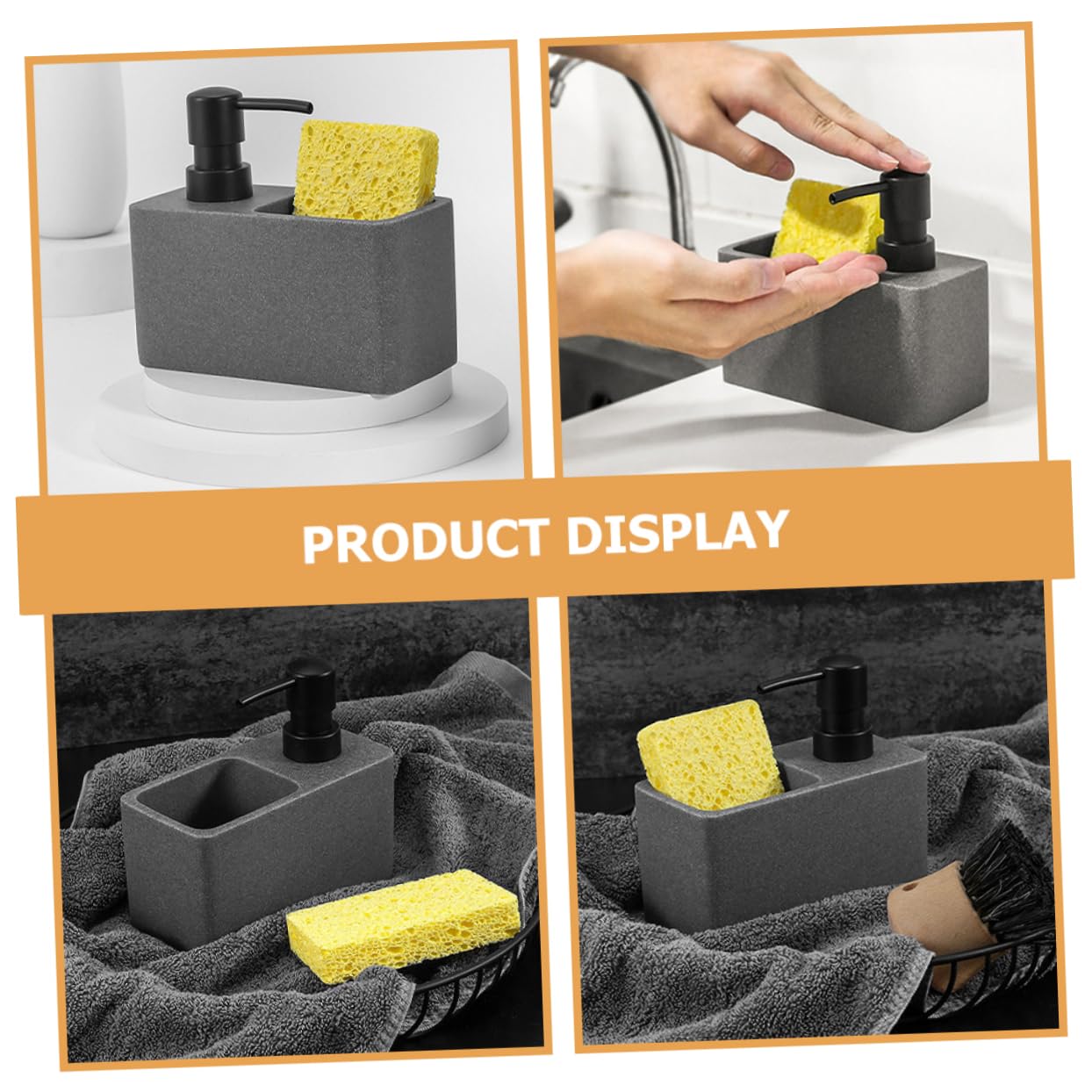 Distributeur De La Bouteille Distributeur De À Vaisselle Rangement pour Éponges