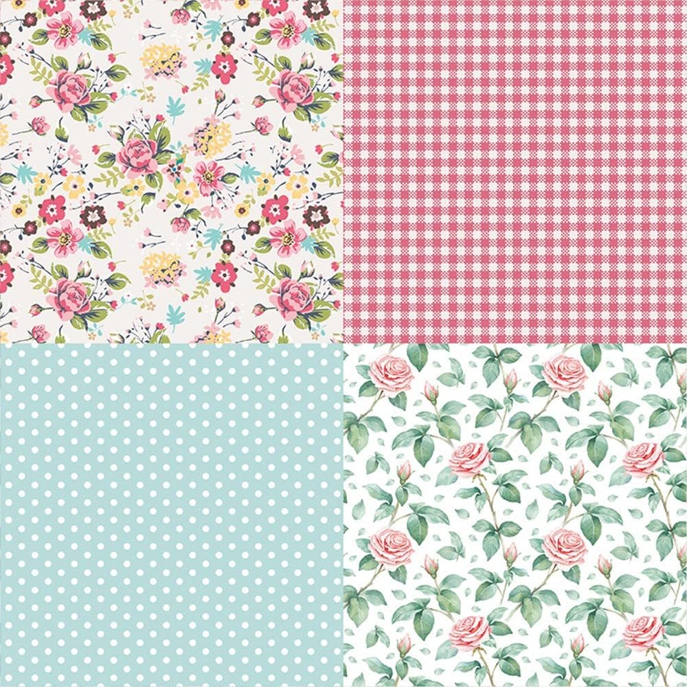 Scrapbook Paper Pack 6x6,Spring Scrapbook ,Vintage Scrapbooking Supplies,12 Designs Retro Floral Pattern Paper 24 Sheet Decorative Paper for Card Making Scrapbook Decoration,Photo Album Decor : Arts, Crafts & Sewing