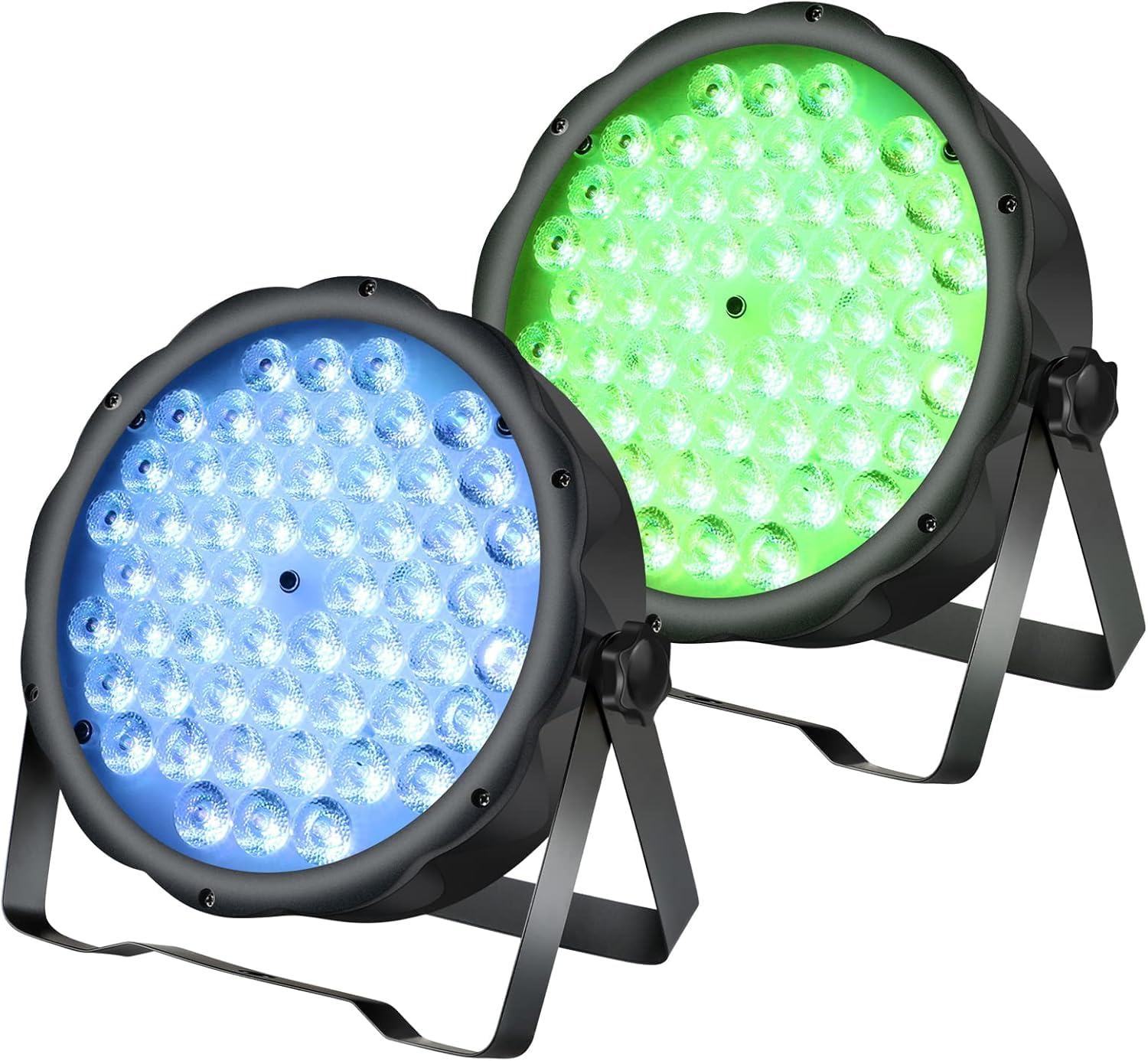 BETOPPER Jeux de lumiere soiree DJ éclairage de scène 54 * 1.5W lumière fête Par LED Projecteur DMX RGB 3 en 1 Lumière disco Lamp de Scène pour spectacle bar club mariage LPC008S (2 pièces)