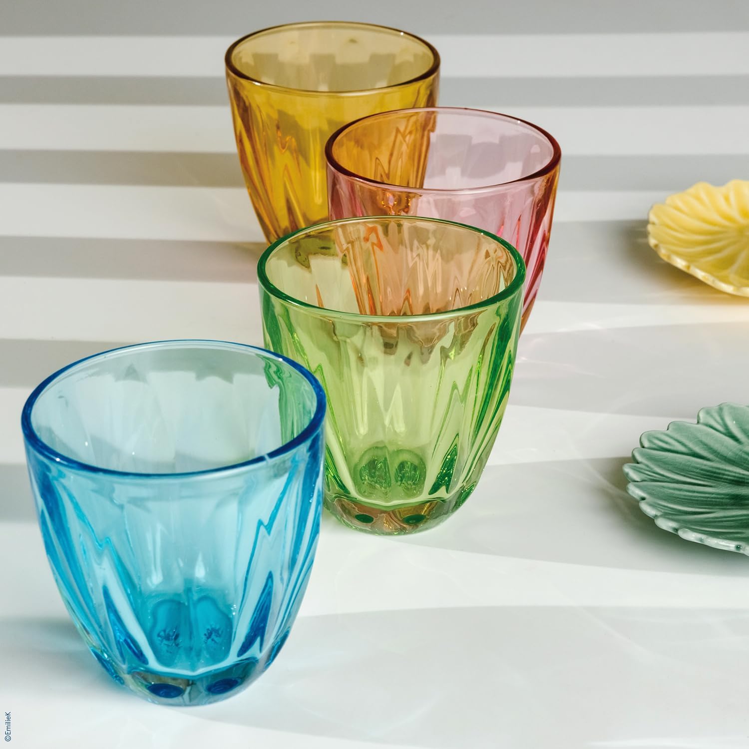 La Rochere Lily Tumbler Set of 4 — Elegant Glassware for Any Occasion – Dishwasher-Safe Assorted Drinking Glasses (9 oz)