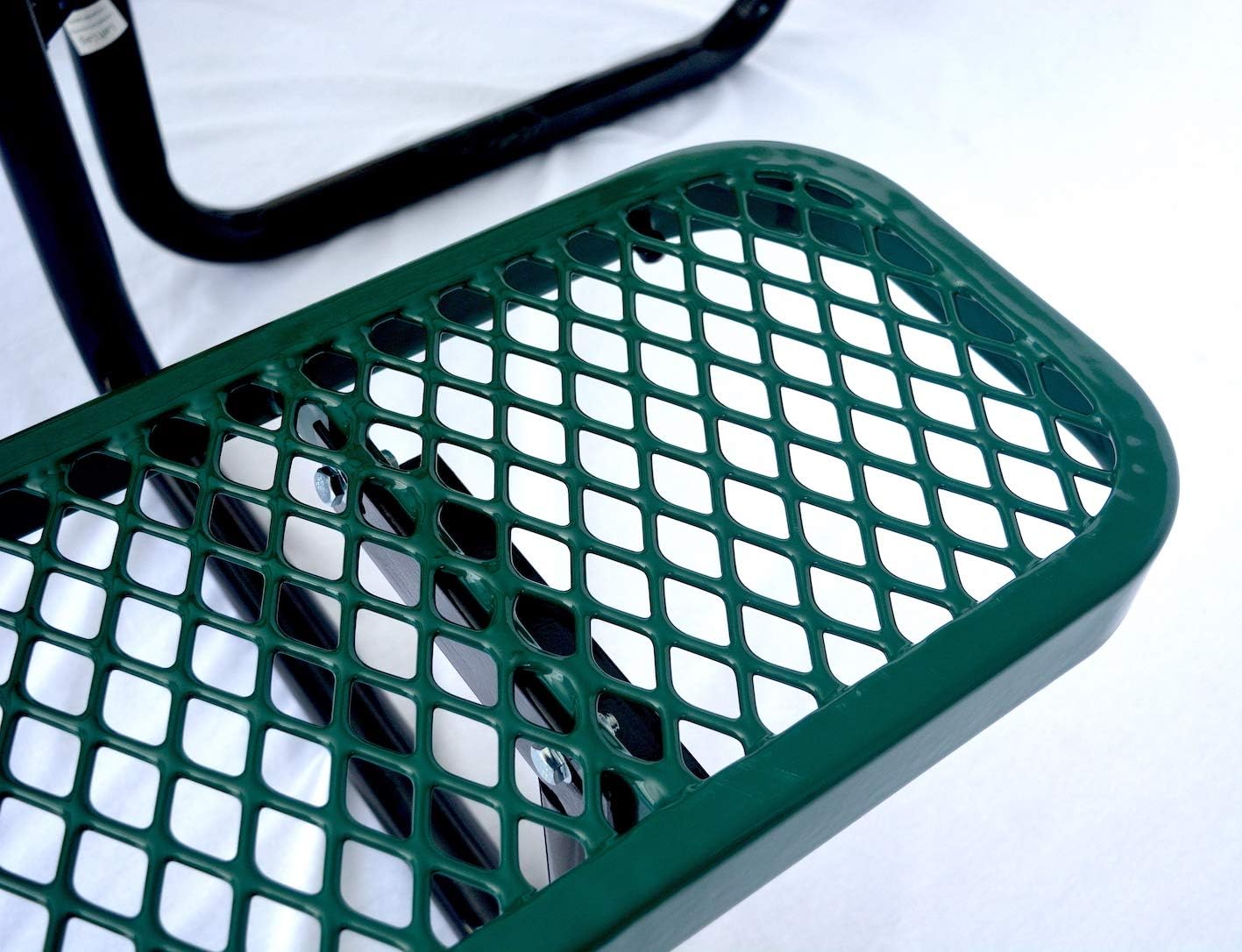 Heavy Duty 46" Steel Square Picnic Table,Expanded, Metal Outdoor Table (Green)