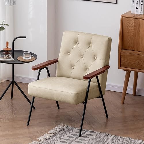 Miniatura 2 de UNICOO - Sillas decorativas modernas, sillón de mediados de siglo, sillas de sala de estar, silla de ocio con patas de metal, sillas laterales de