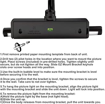 BIGLIGHT Wireless Battery Operated LED Picture Light with Remote, Rotatable Light Heads of 3 Lighting Modes, Dimmable Display Lamp with Timer for Painting Photo Portrait Art, 8.8, Black