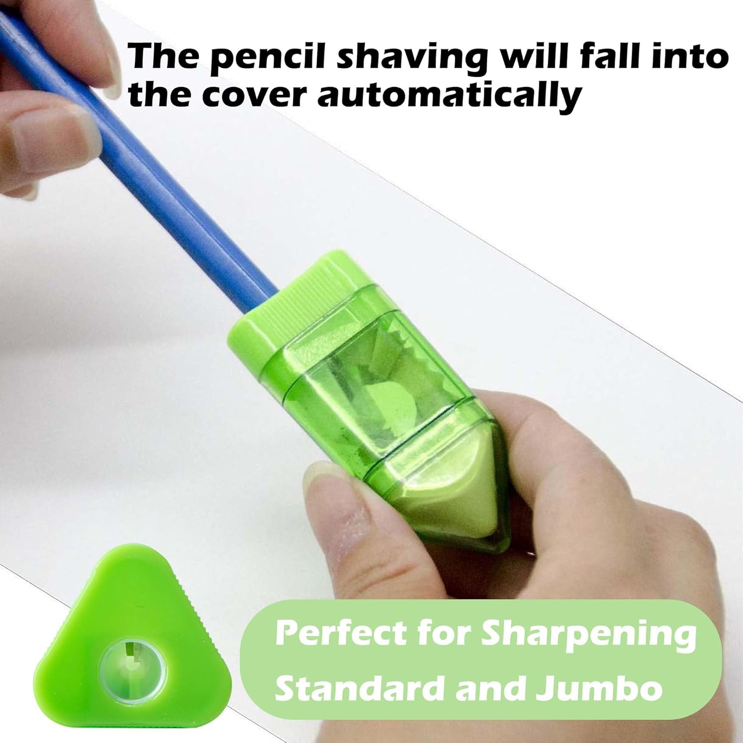 Manual Pencil ener with Eraser- 1 Single Hole Triangular Shape