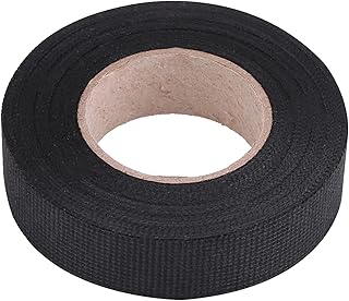 High Temp Automotive Tape, Polyester Heat Cloth Wiring Harness Tape, Multipurpose Automotive Wiring Harness Tape for Car Wiring Harness Wrapping, 19mmx15m, Black