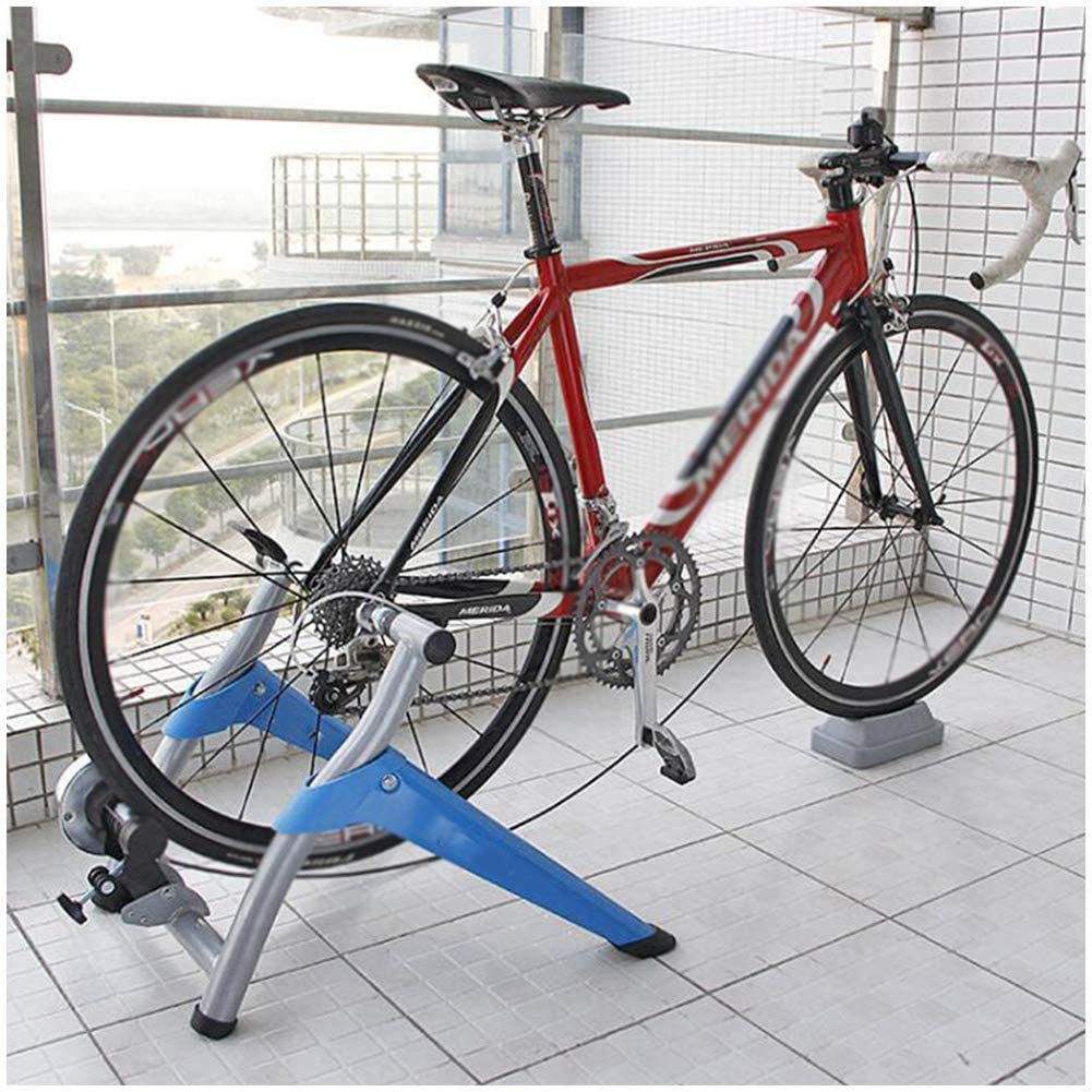 BATLAM Fahrrad-Turbo-Trainer, Fahrrad-Trainer-Ständer, stationär, magnetischer Widerstand für den Innenbereich, 6 Stufen, verstellbar, zusammenklappbar, für Zuhause, Sport, Fitness, Stahlrahmen