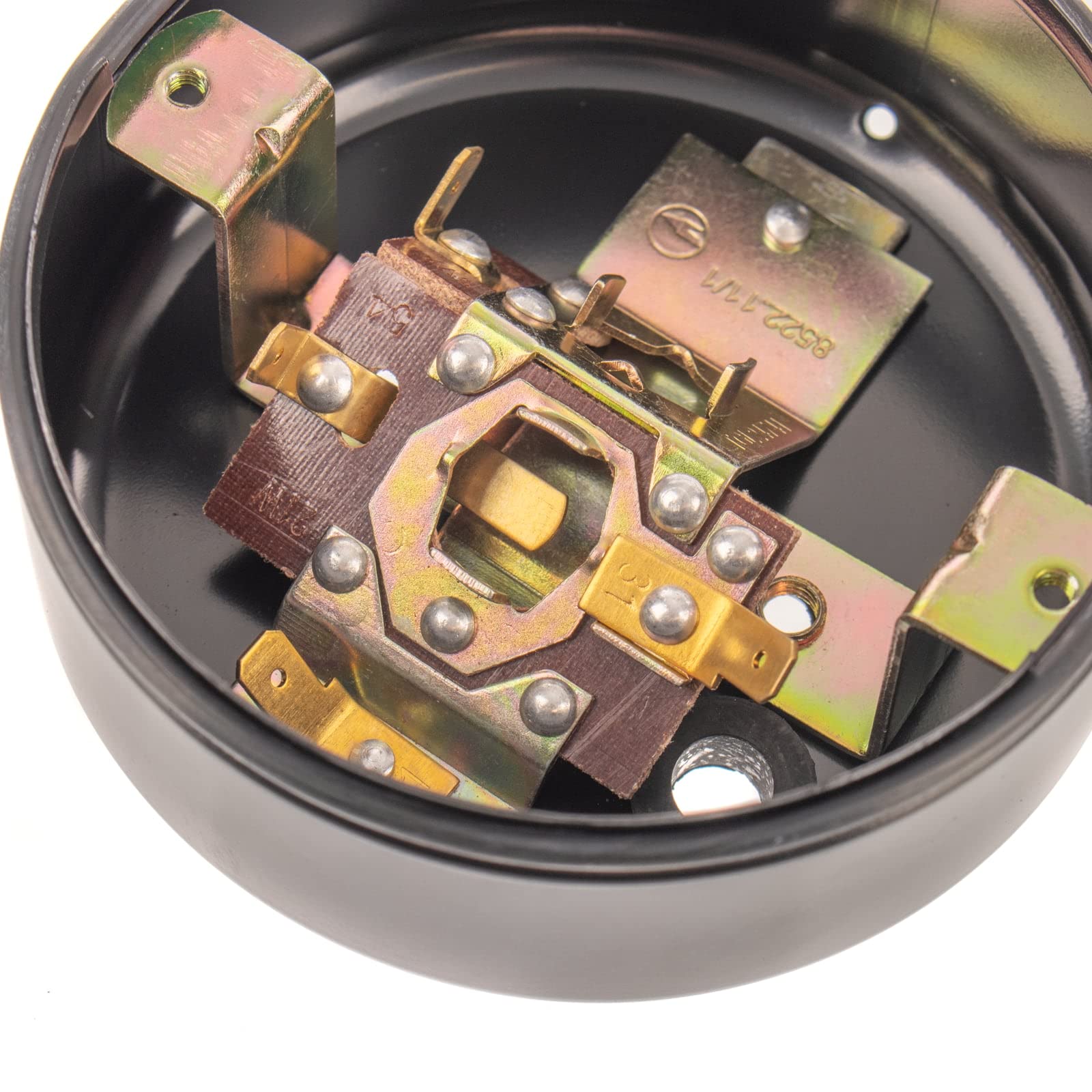 Set - rundes Rücklicht vollständig (Metallgehäuse) - BSL (8522.11/1) ø100mm - Bremsschlußleuchte - ohne Leuchtmittel - KR51/1, S50