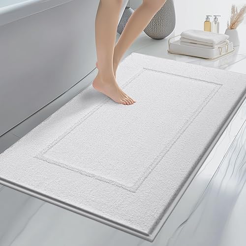 Miniatura 50 de Alfombras de baño de 24 x 60 pulgadas, antideslizantes, extrasuaves, absorbentes, lavables a máquina, de secado rápido, para suelo de baño, ducha,