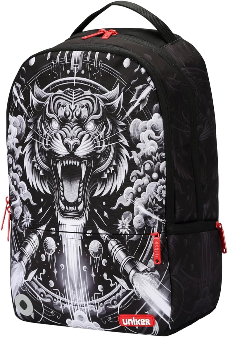 Travel Laptop Backpack,Graffiti Backpack for Work,Designer Laptop Backpack for 15.6 Inch,Water Resistant Bag (Tiger) image 5