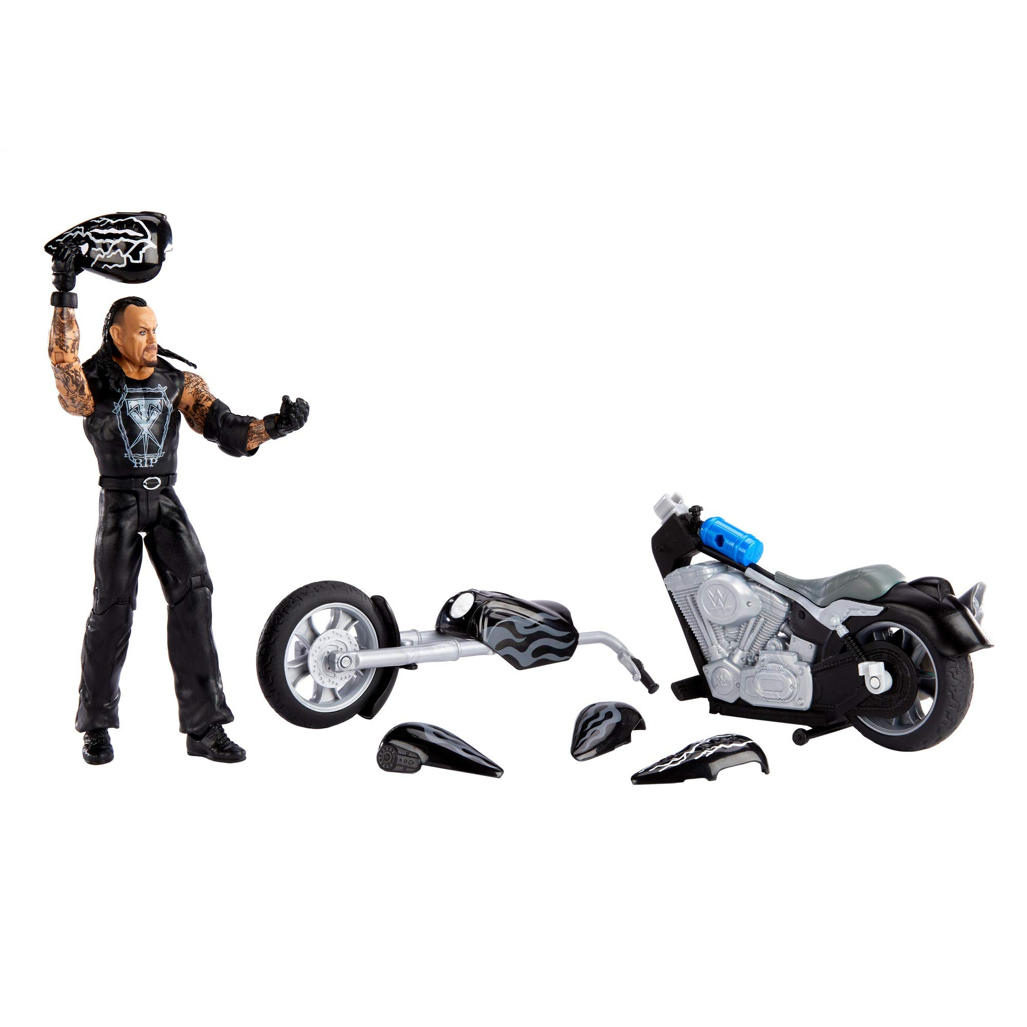 WWE GVJ81 Wrekkin' SlamCycle Motorcycle with Undertaker Base