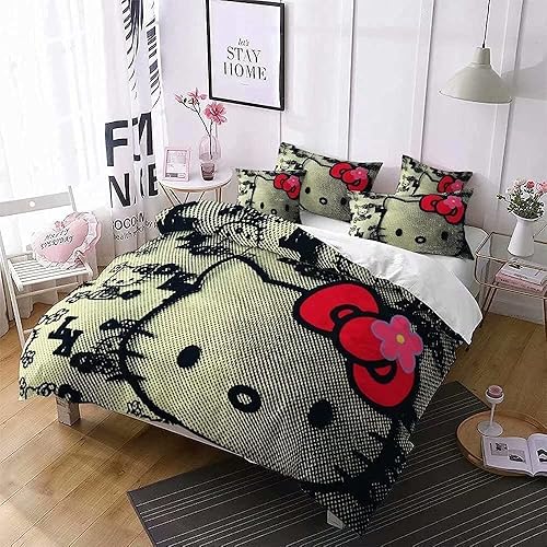 SLCSL Funda de edredón de anime de microfibra para niños, funda de edredón de dibujos animados (57rh-11, King 102.0 x 90.2in)