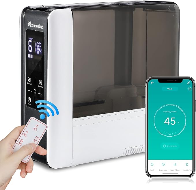 Mxmoonant Umidificatore Ad Ultrasuoni 6L Display A LED Timer 12 Ore 