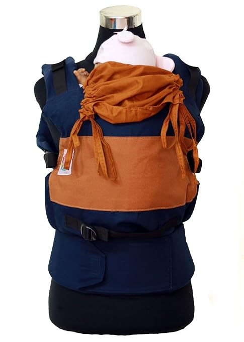 Cookiie GO - X Ergonomic Baby Carrier - Navy on Chestnut