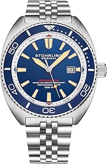Swiss Automatic Depthmaster Diver Watch 45 MM Stainless Steel Case with Rotating Unidirectional Bezel and Stainless Steel Bracelet Water Resistance up to 200 Meters (Silver)