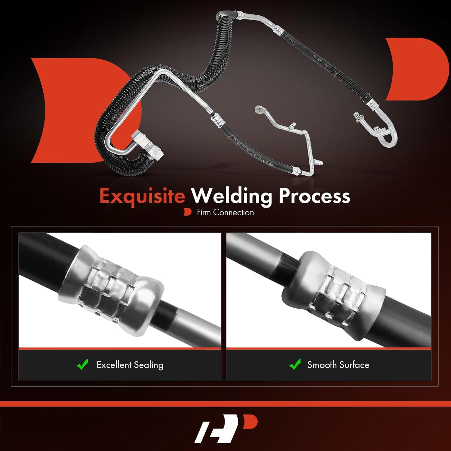 A-Premium A/C Suction Hose & Discharge Line Hose Assembly Compatible with Ford Explorer 2002-2005, Explorer Sport 2002-2003 & Mercury Mountaineer 2002-2005, 4.0L, SOHC, with Spring lock Fittings