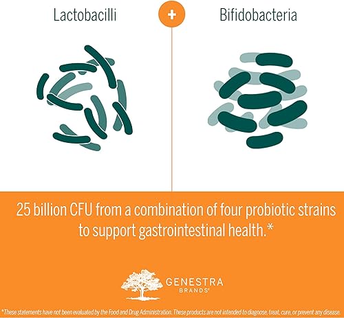 Miniatura 7 de Genestra Brands HMF Intensive | Cuatro cepas de probióticos para apoyar la salud intestinal, la comodidad abdominal y la microflora saludable* | 30
