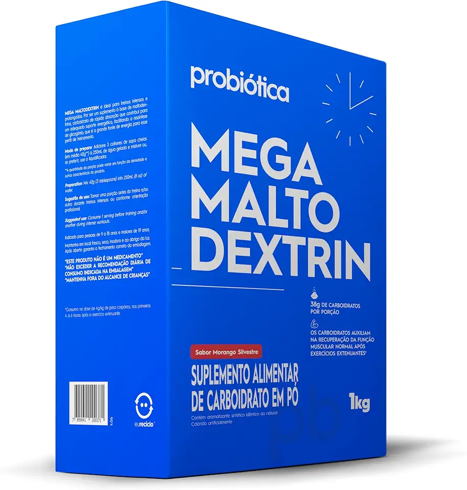 Probiótica Mega Malto Dextrin (1Kg) - Sabor Morango