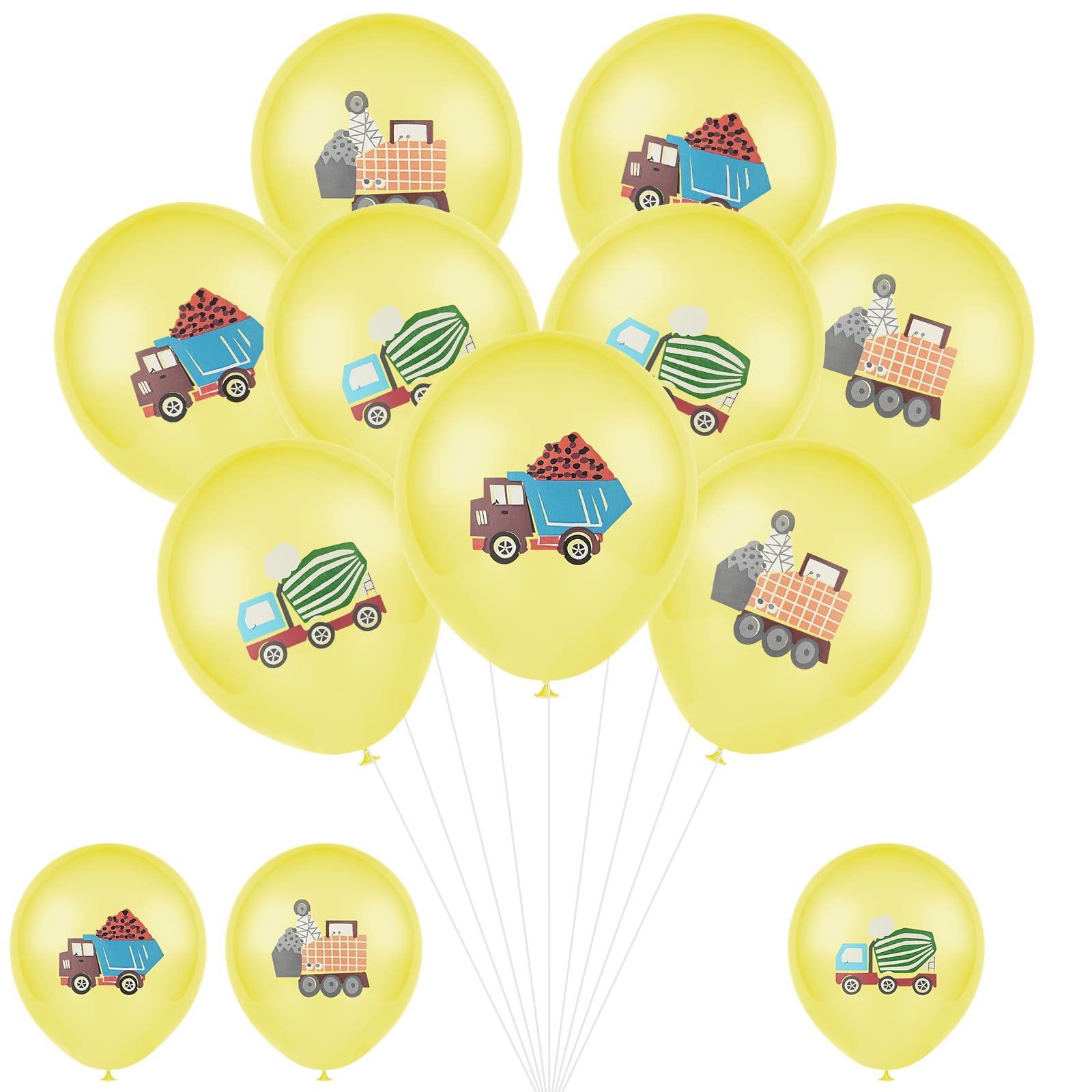 OSDUE 9 Stück Luftballons, Bauwagen-Luftballons Geburtstags Dekorationen, Kinder Geburtstag Party Deko