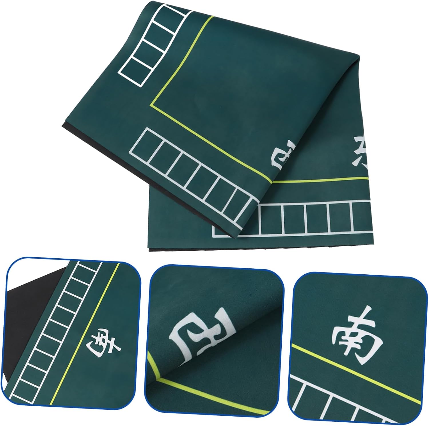 Jongg Tabletop Mats Majiang Tabletop Mats Square Table Cover Polyester Material for Quiet Gaming Experience