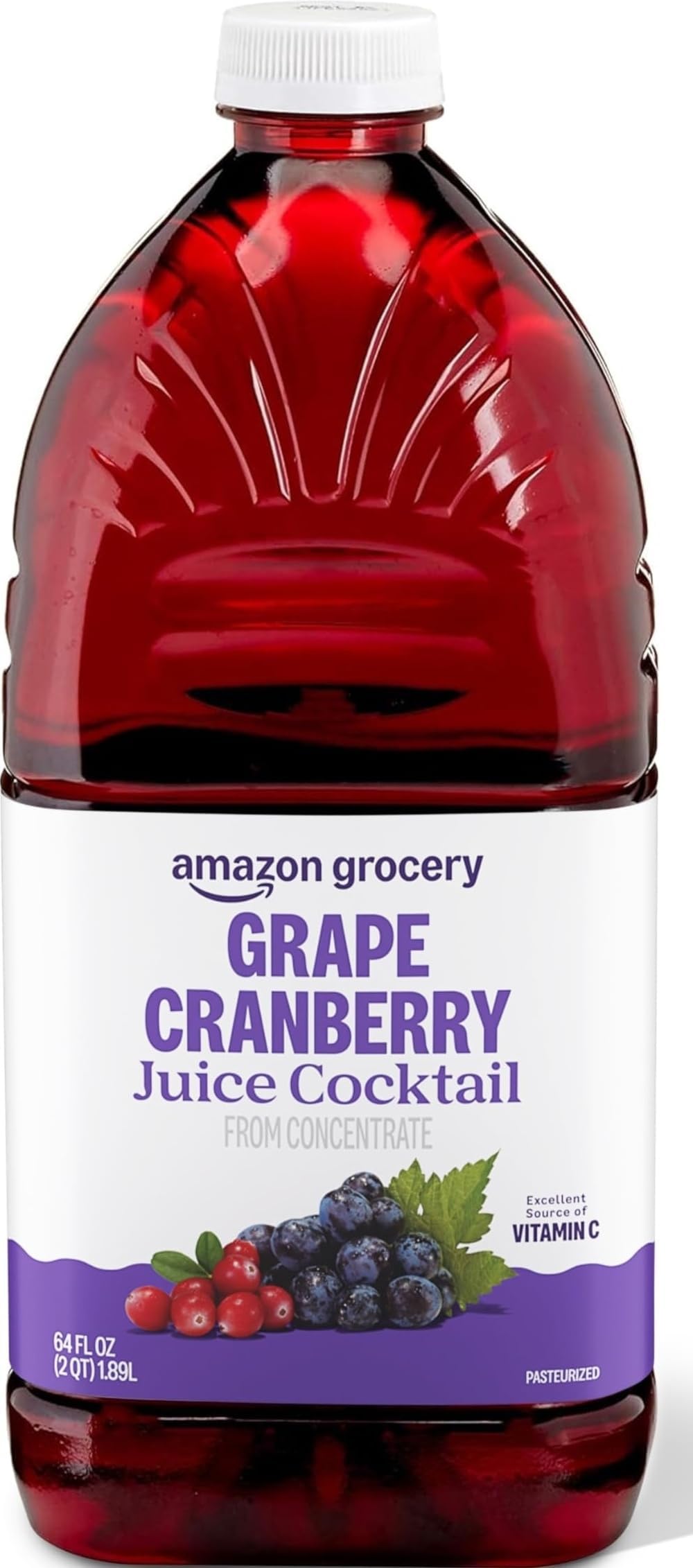 Amazon Grocery, Grape Cranberry Juice Cocktail, 64 Fl Oz