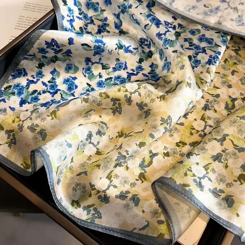 Image of ANDANTINO 100% Mulberry Silk Scarf -21 inch Square Neckerchief with Gift Packed