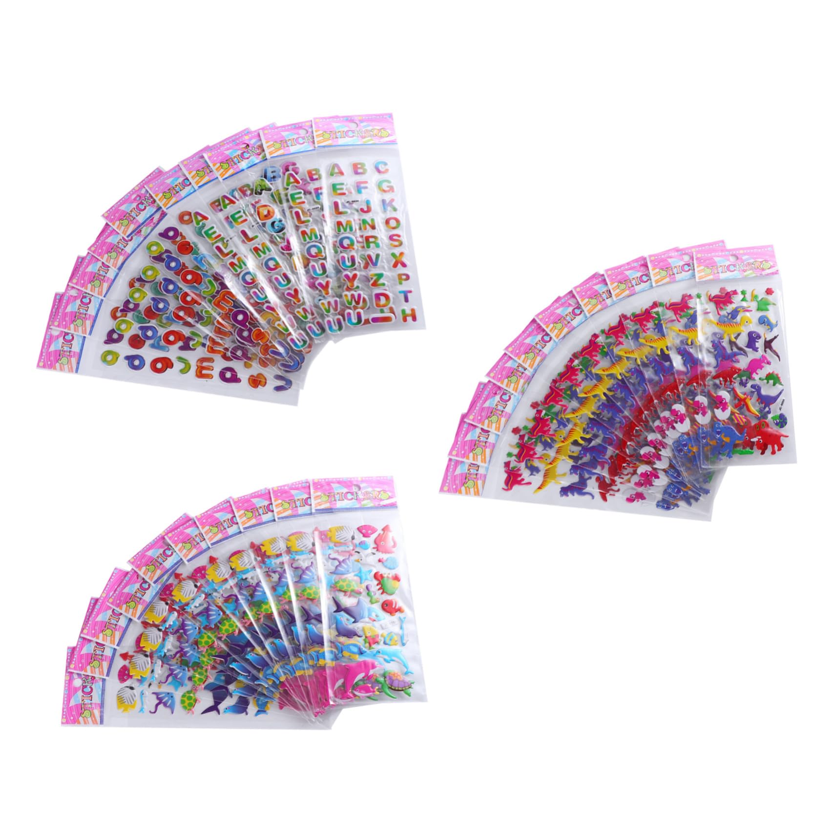 SAFIGLE 30 Sheets Foam Stickers 3d Puffy Sticker Bulk Kids Stickers 3d Animal Stickers Decor Bulk Stickers Kid Stickers 3d Puff Sticker Cartoon Sticker for Kids Cartoon Decals 3d