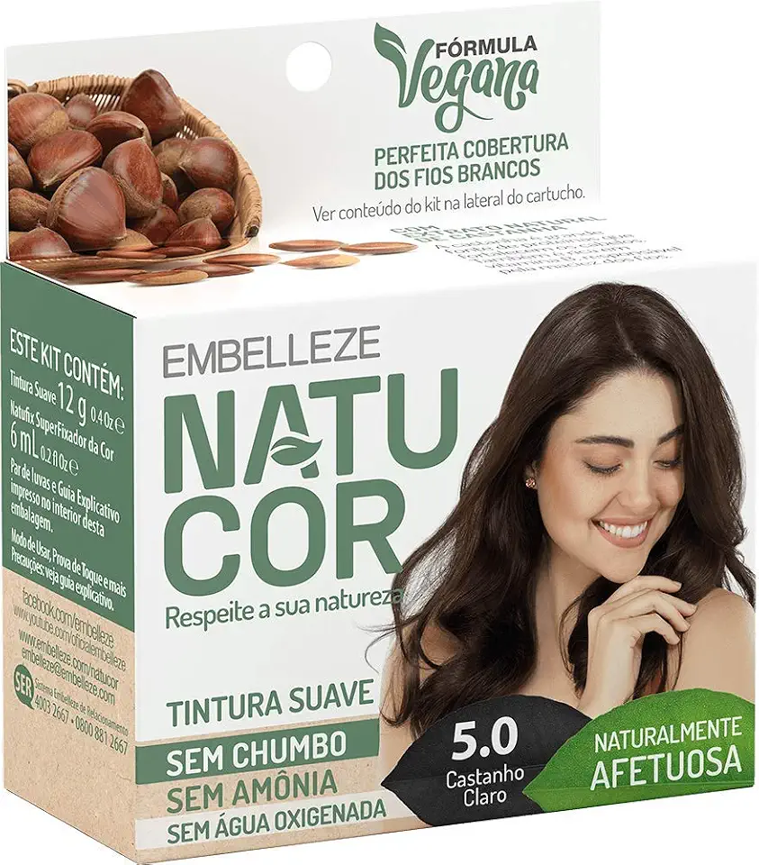 Embelleze - Tintura Natucor Film 5.0 Castanho Claro