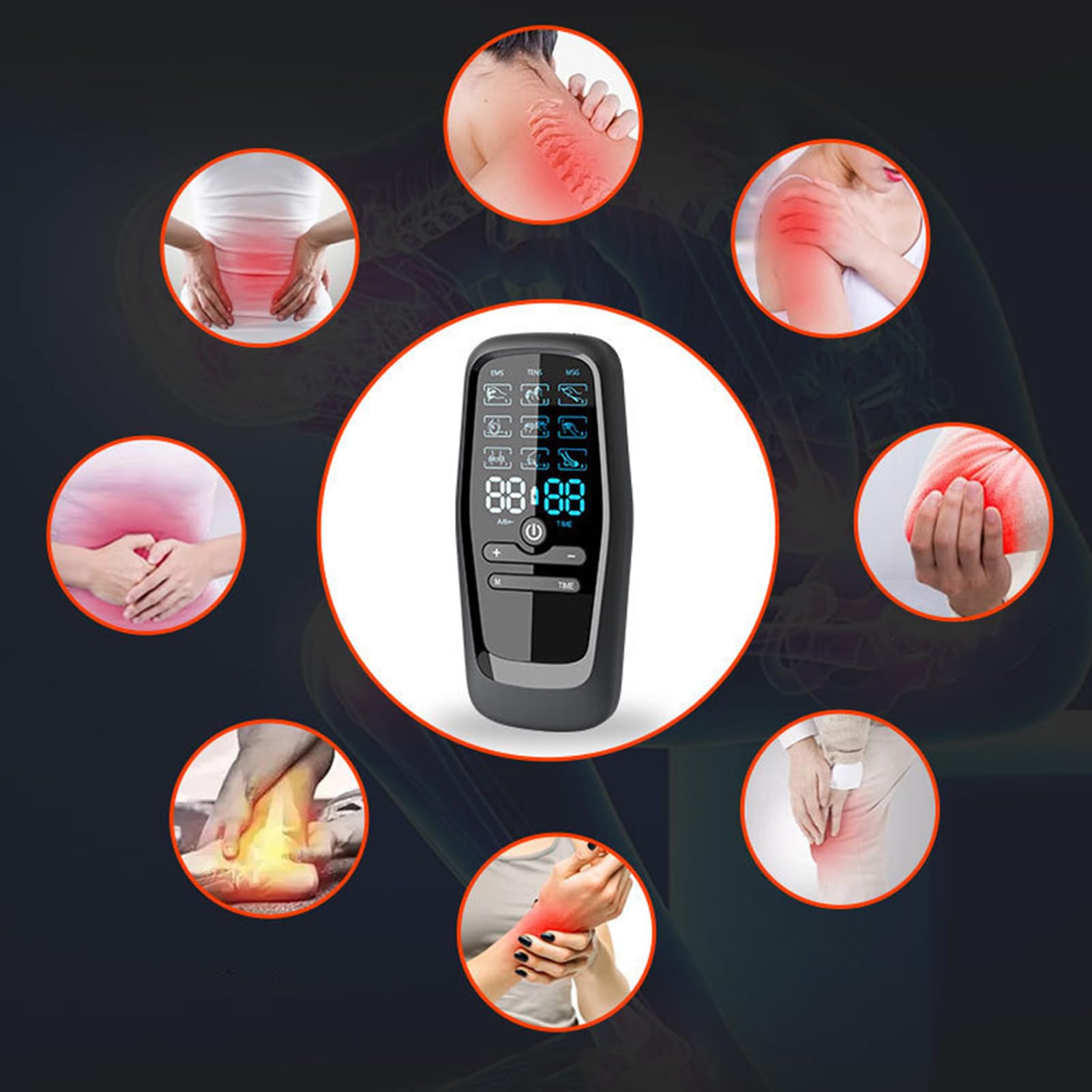 Masseur du cou, masseur de cou électrique,Stimulateur musculaire électrique avec 9 modes et 30 intensités - Outil de soulagement du cou pour la relaxation, les douleurs musculaires