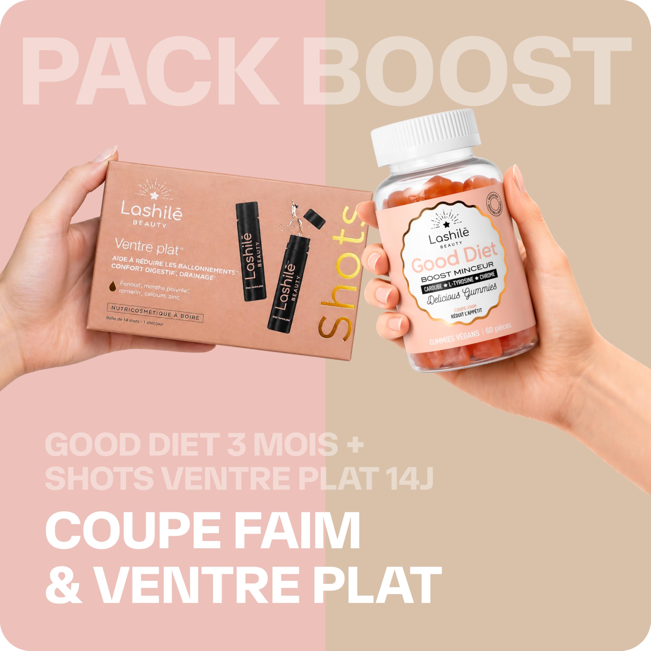 Lashilé Beauty Pack Shots Ventre Plat & Good Diet Minceur Digestion
