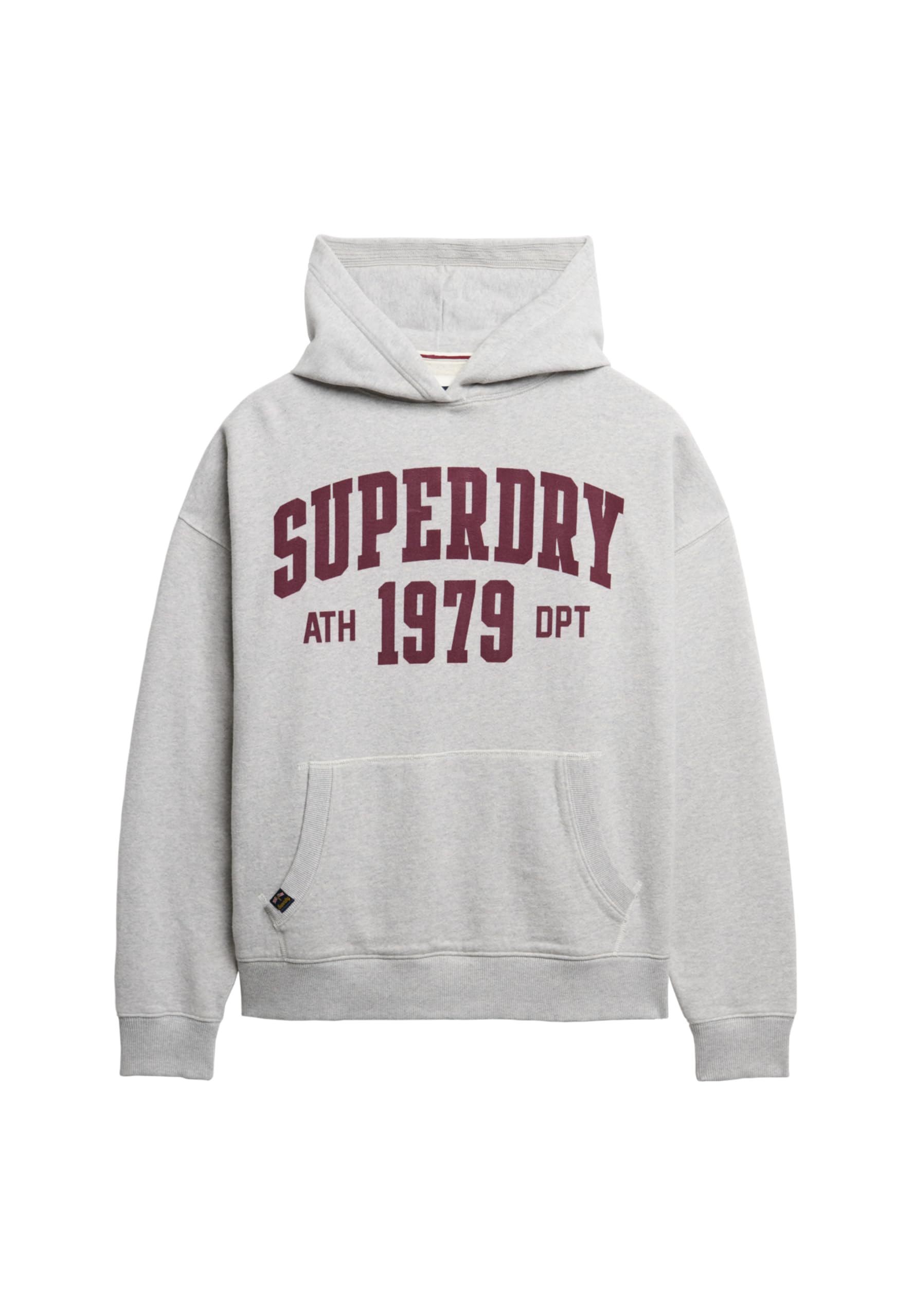Superdry Ath Ess Relaxed Hoodie L Grey